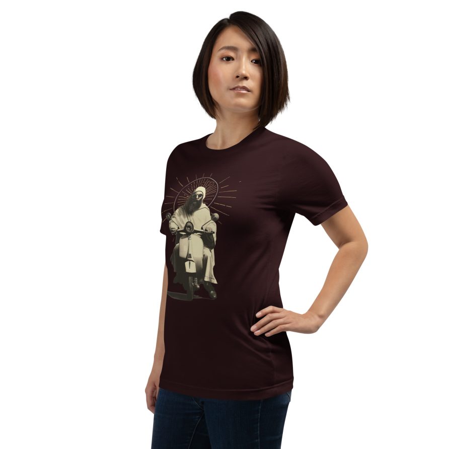 St. Christopher Unisex t-shirt - OXBLOOD BLACK - Image 4