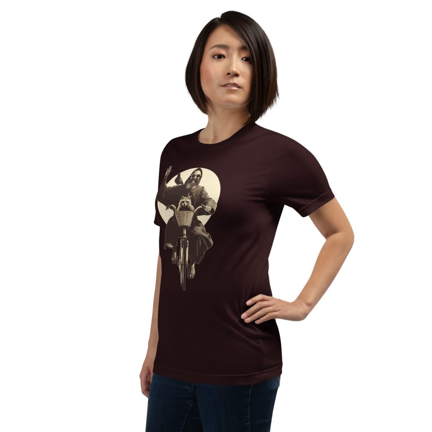 St. Francis Unisex t-shirt - OXBLOOD BLACK - Image 4