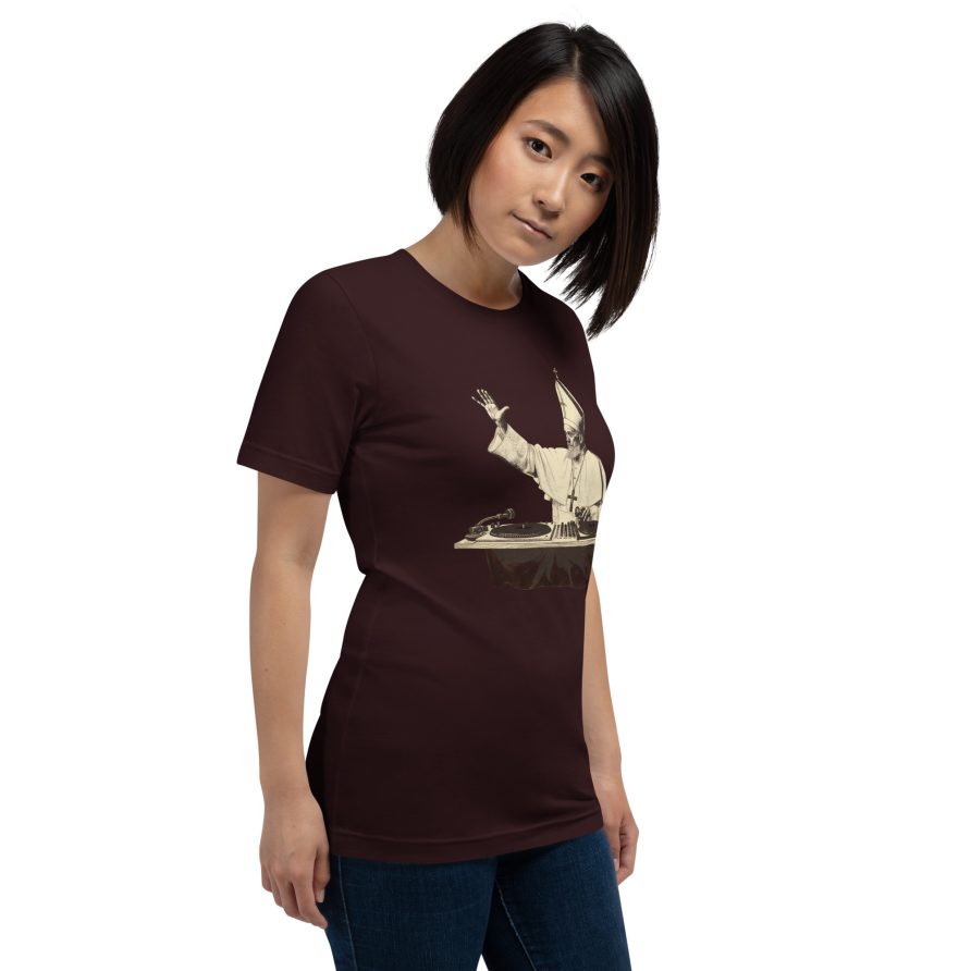 Gregory the Great Unisex t-shirt - OXBLOOD BLACK - Image 4