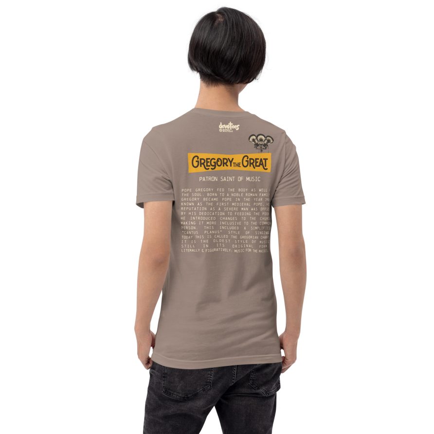 Gregory the Great Unisex t-shirt - PEBBLE - Image 2