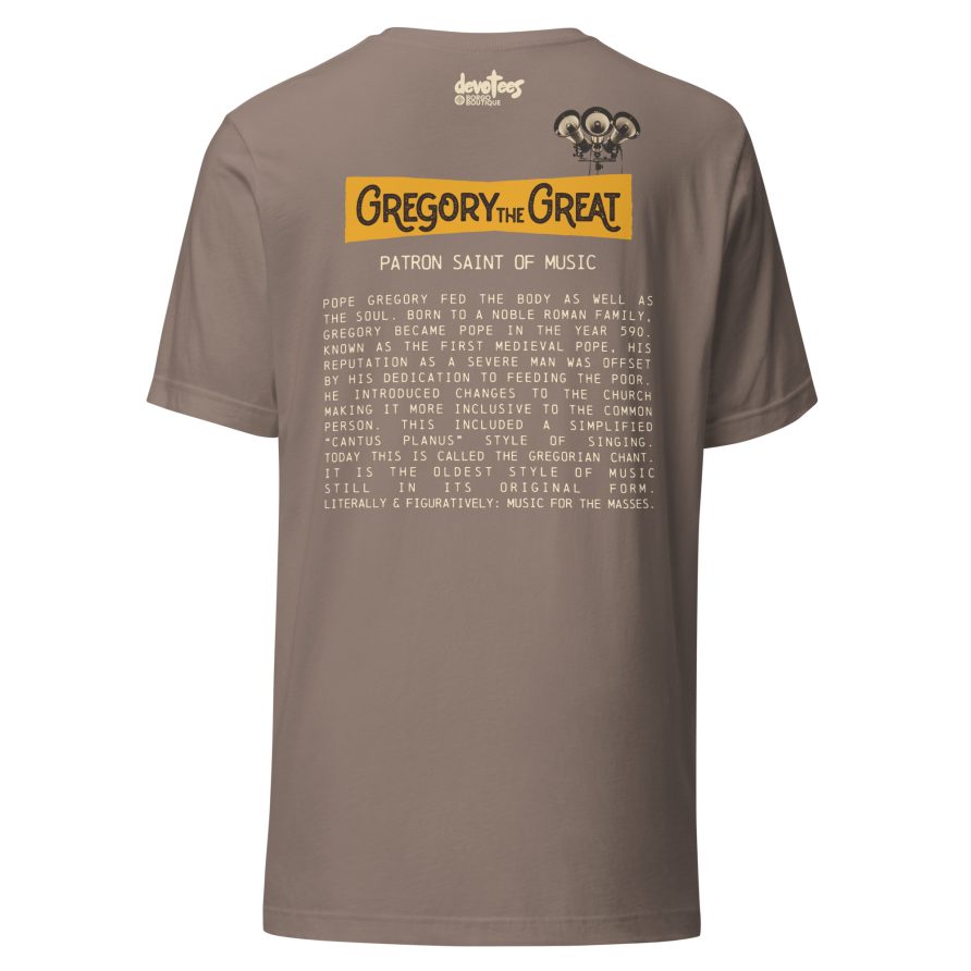 Gregory the Great Unisex t-shirt - PEBBLE - Image 5