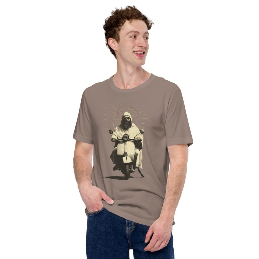 St. Christopher Unisex t-shirt = PEBBLE - Image 2