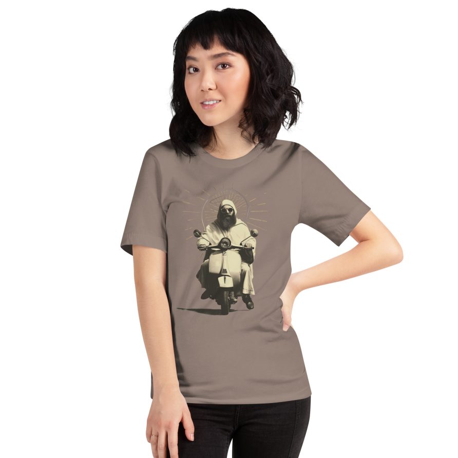 St. Christopher Unisex t-shirt = PEBBLE - Image 4