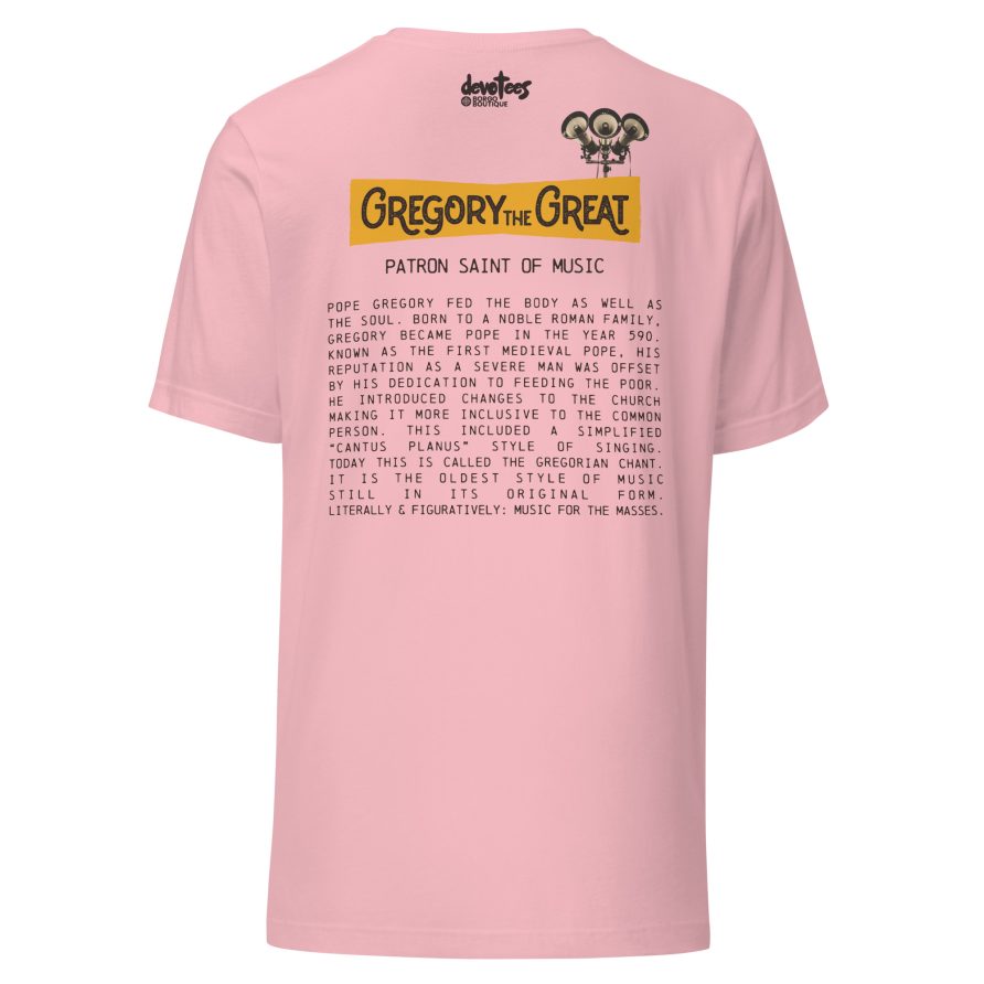 Gregory the Great Unisex t-shirt - PINK - Image 4