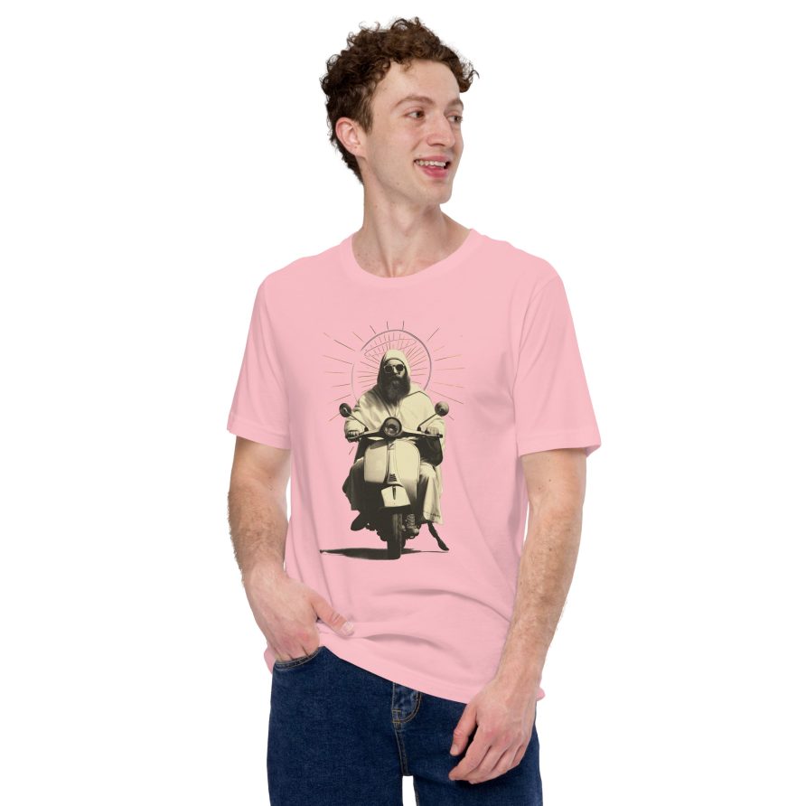 St. Christopher Unisex t-shirt - PINK - Image 2
