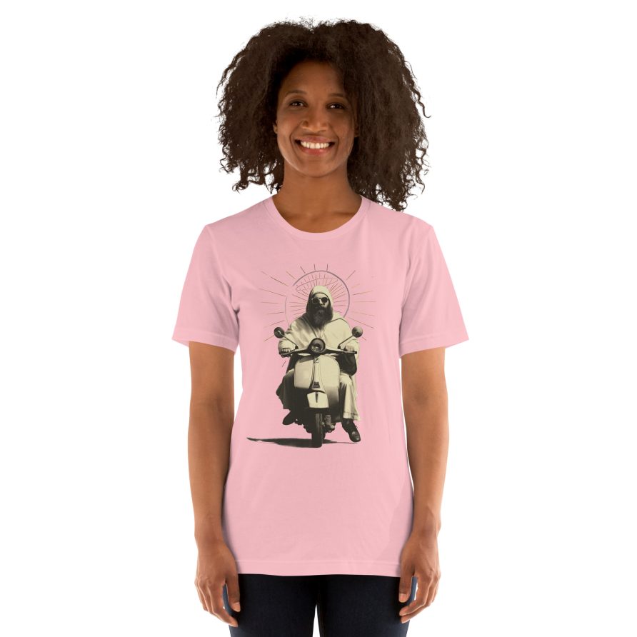 St. Christopher Unisex t-shirt - PINK - Image 4