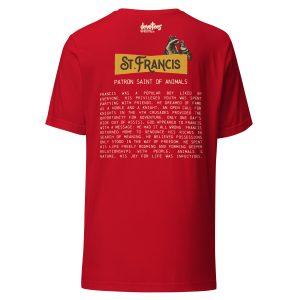 St. Francis Unisex t-shirt - RED - Image 5