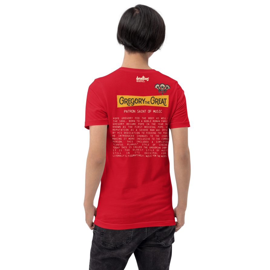 Gregory the Great Unisex t-shirt - RED - Image 3