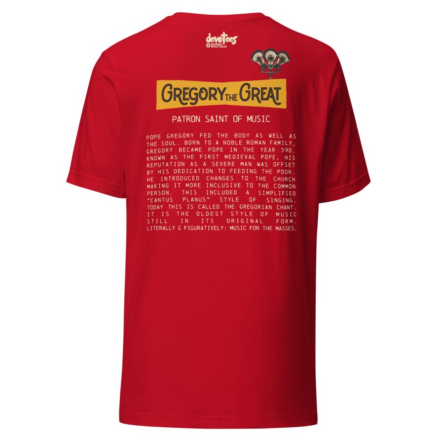 Gregory the Great Unisex t-shirt - RED - Image 5