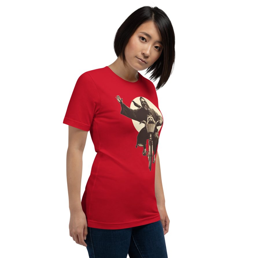 St. Francis Unisex t-shirt - RED - Image 4