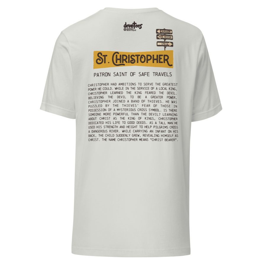 St. Christopher Unisex t-shirt - SILVER - Image 5