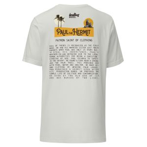 Paul the Hermit Unisex t-shirt - SILVER - Image 5