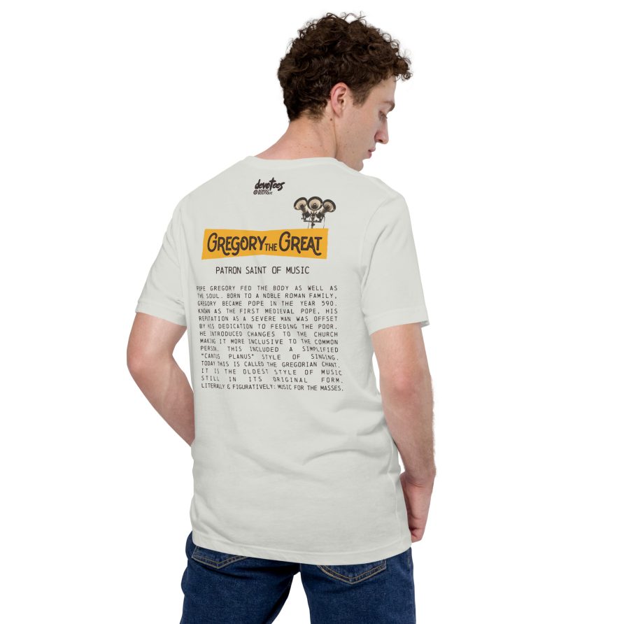 Gregory the Great Unisex t-shirt - SILVER - Image 3