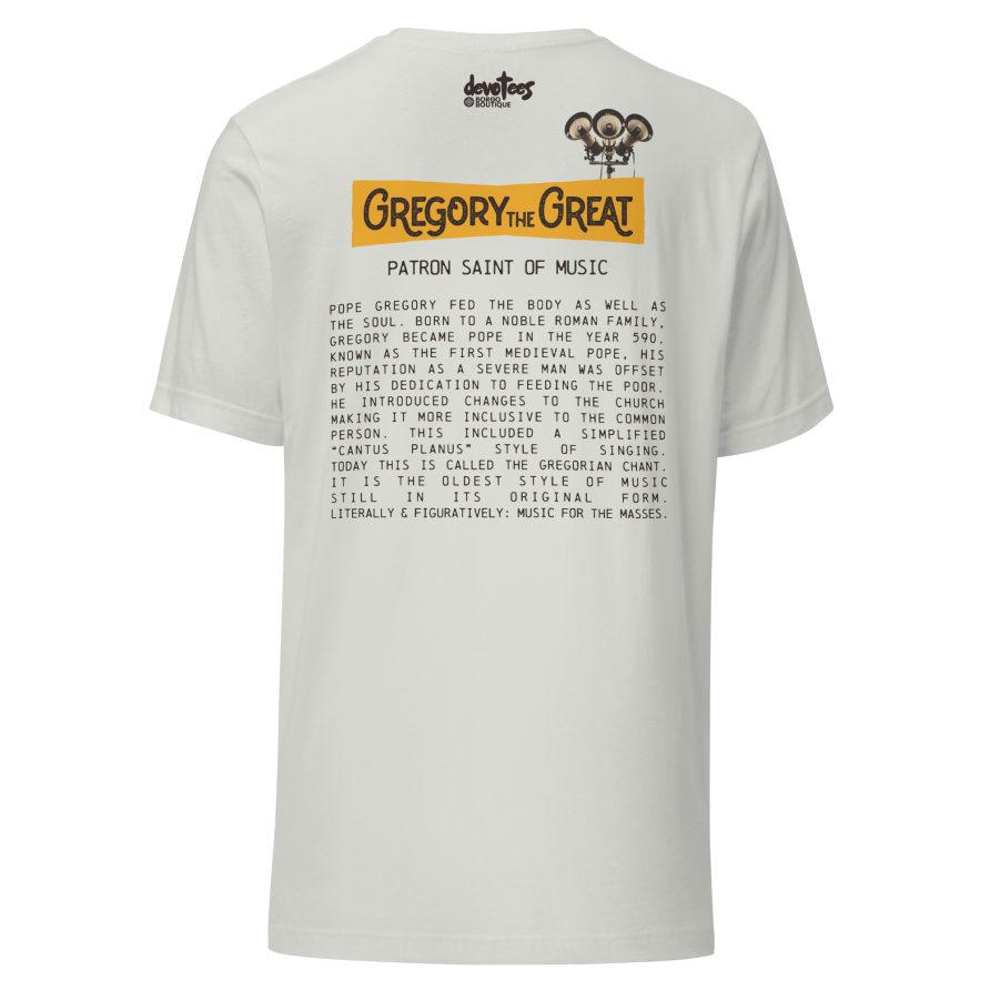 Gregory the Great Unisex t-shirt - SILVER - Image 5