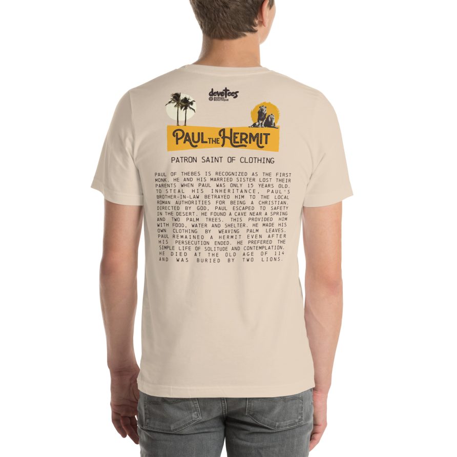 Paul the Hermit Unisex t-shirt - SOFT CREAM - Image 2