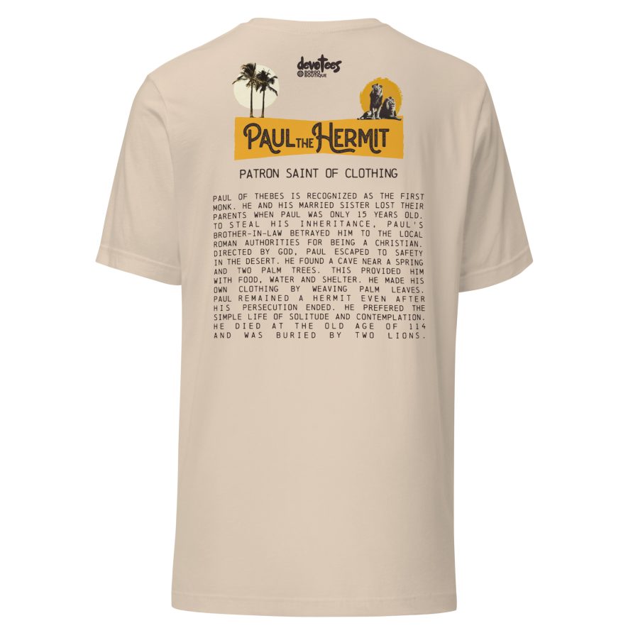 Paul the Hermit Unisex t-shirt - SOFT CREAM - Image 5