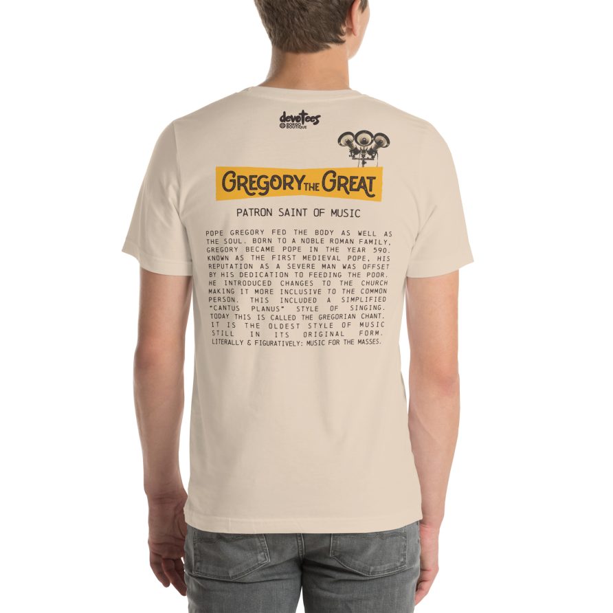 Gregory the Great Unisex t-shirt - soft cream - Image 3