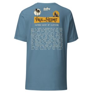 Paul the Hermit Unisex t-shirt - STEEL BLUE - Image 4