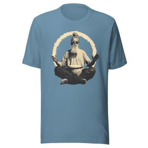 Paul the Hermit Unisex t-shirt - STEEL BLUE - Image 5