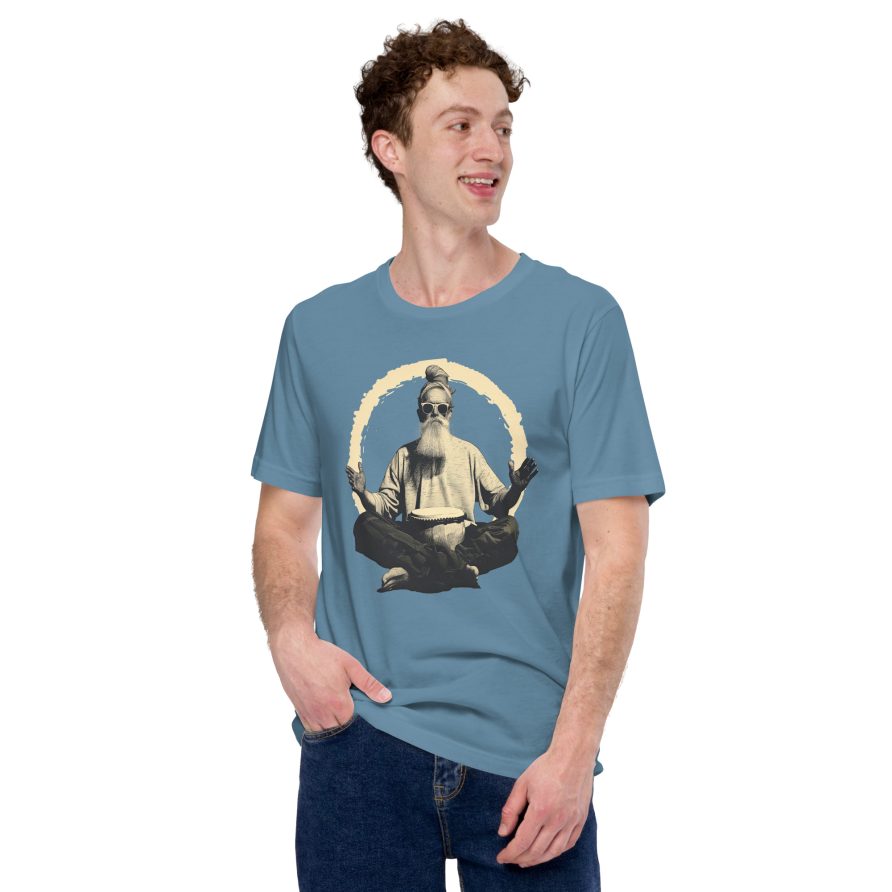 Paul the Hermit Unisex t-shirt - STEEL BLUE - Image 2