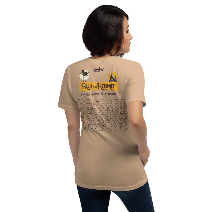 Paul the Hermit Unisex t-shirt - TAN - Image 2