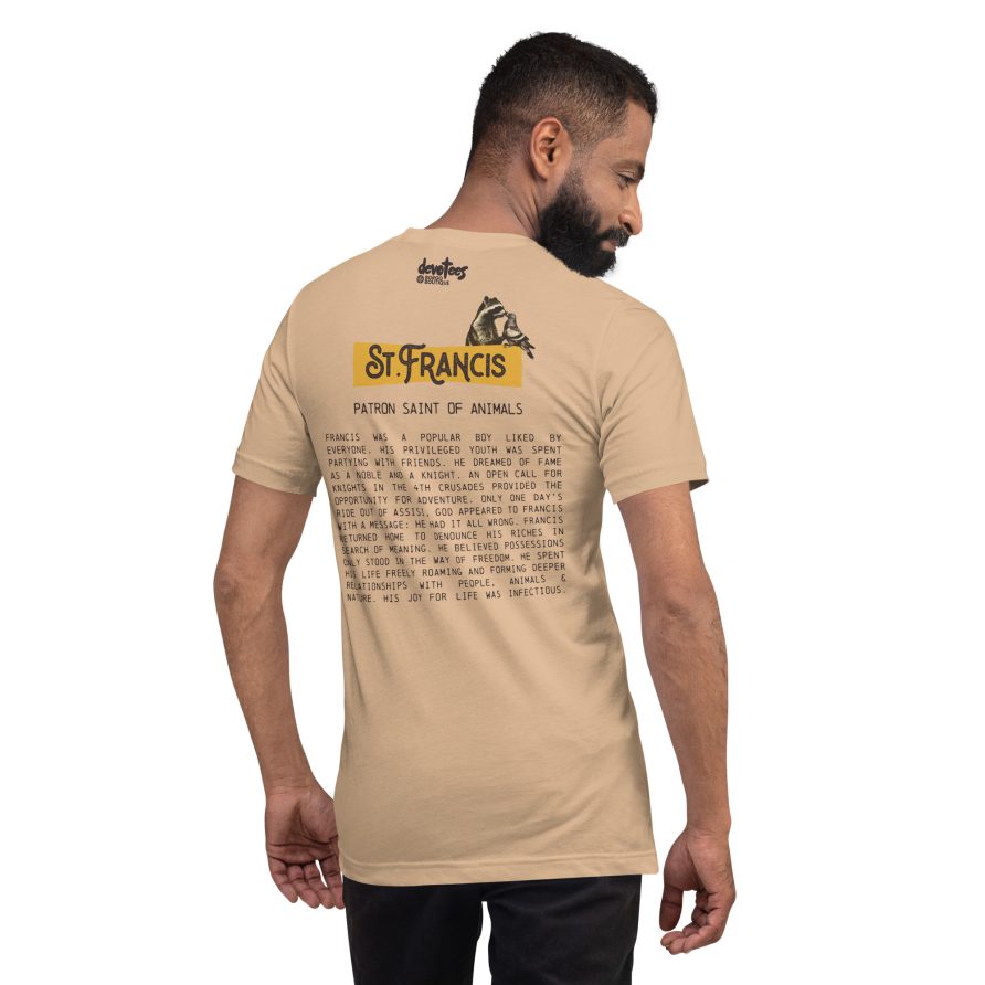 St. Francis Unisex t-shirt - TAN - Image 3