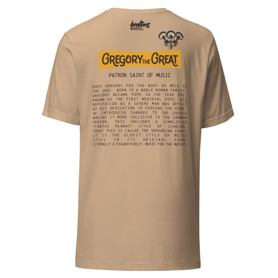 Gregory the Great Unisex t-shirt - TAN - Image 4