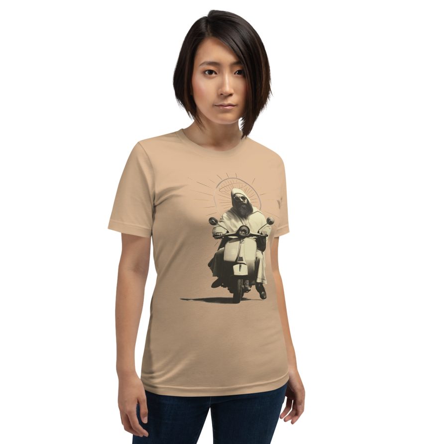 St. Christopher Unisex t-shirt – TAN - Image 3