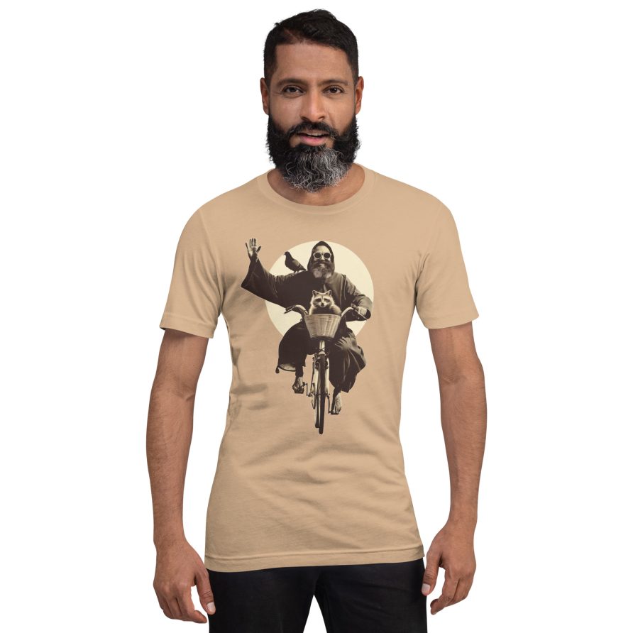 St. Francis Unisex t-shirt - TAN - Image 2