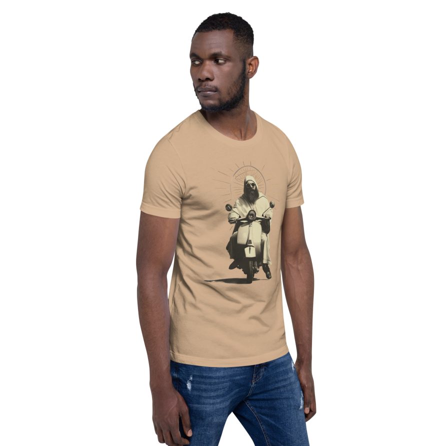 St. Christopher Unisex t-shirt – TAN - Image 2