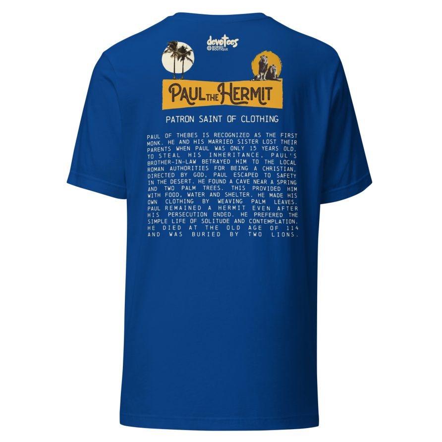 Paul the Hermit Unisex t-shirt - TRUE ROYAL - Image 5