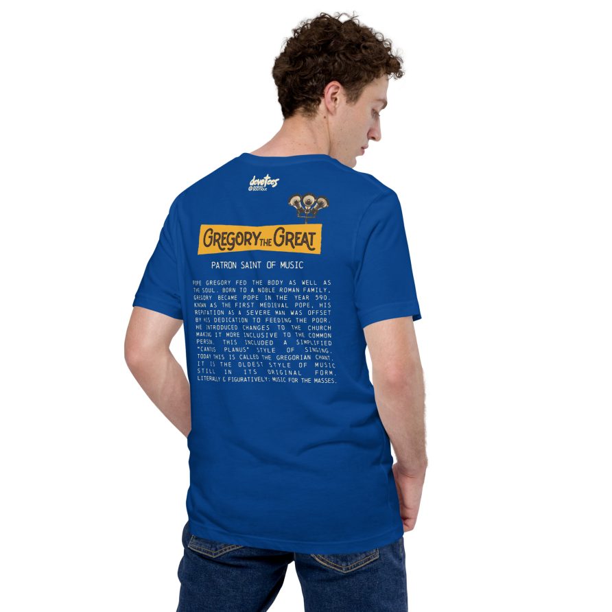 Gregory the Great Unisex t-shirt - TRUE ROYAL - Image 3