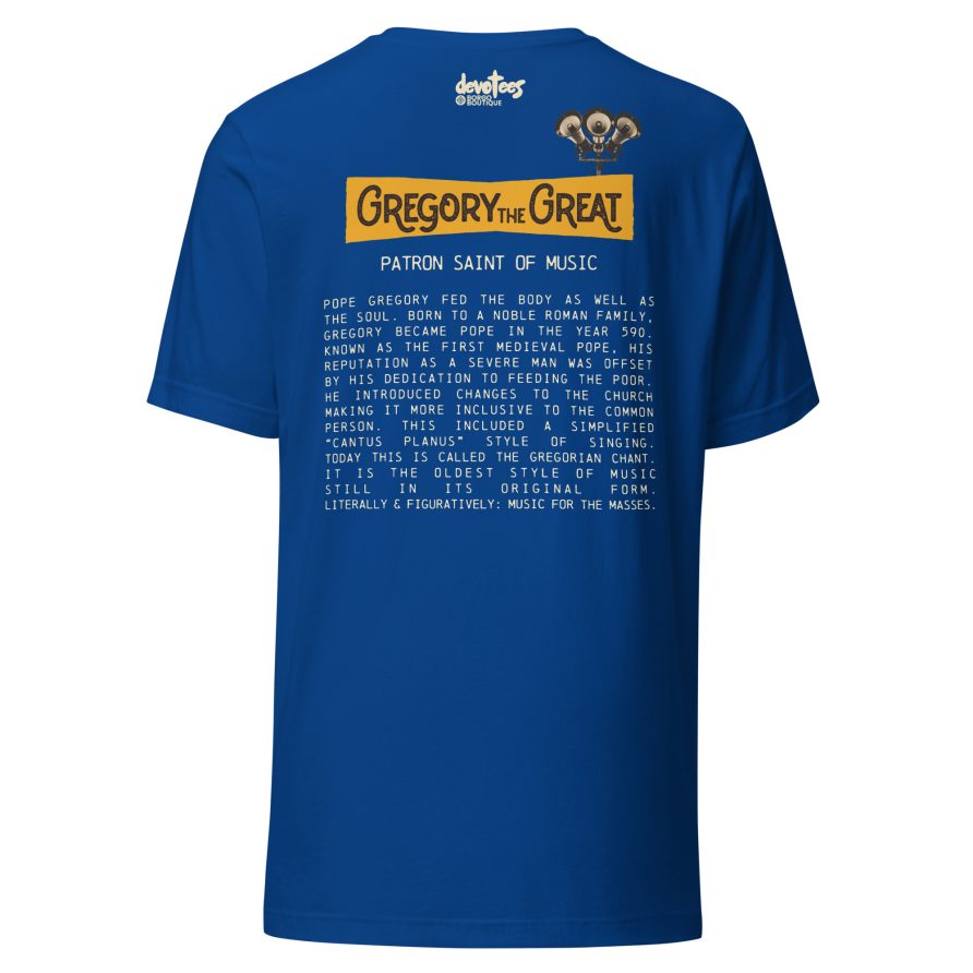 Gregory the Great Unisex t-shirt - TRUE ROYAL - Image 5