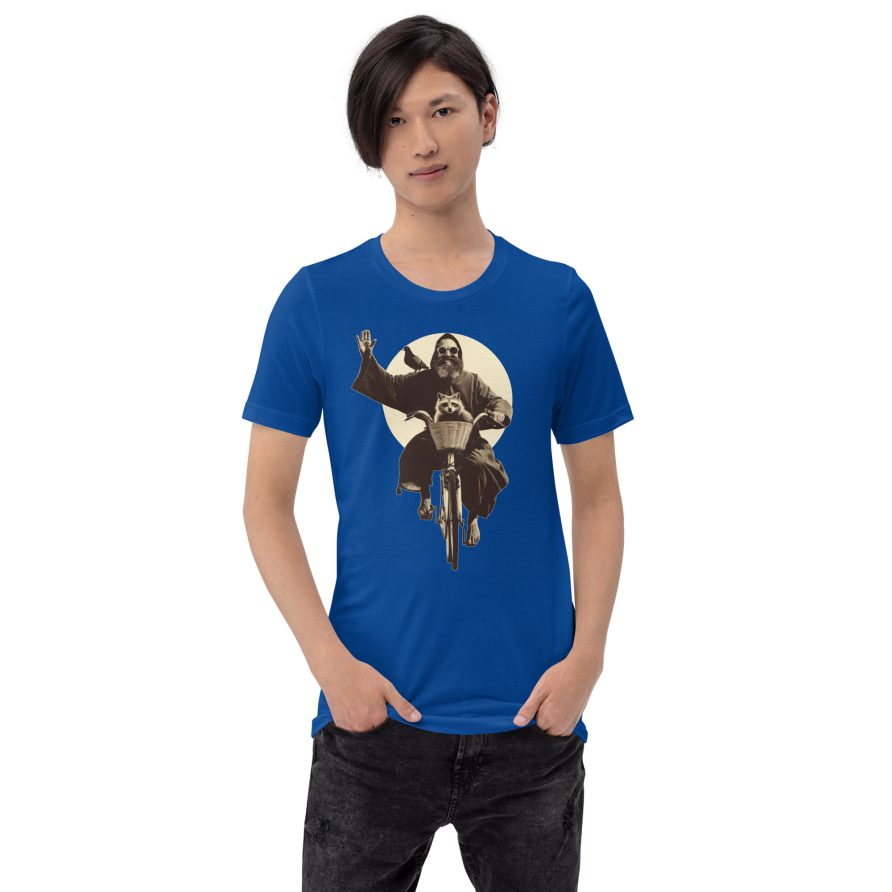 St. Francis Unisex t-shirt - TRUE ROYAL - Image 2