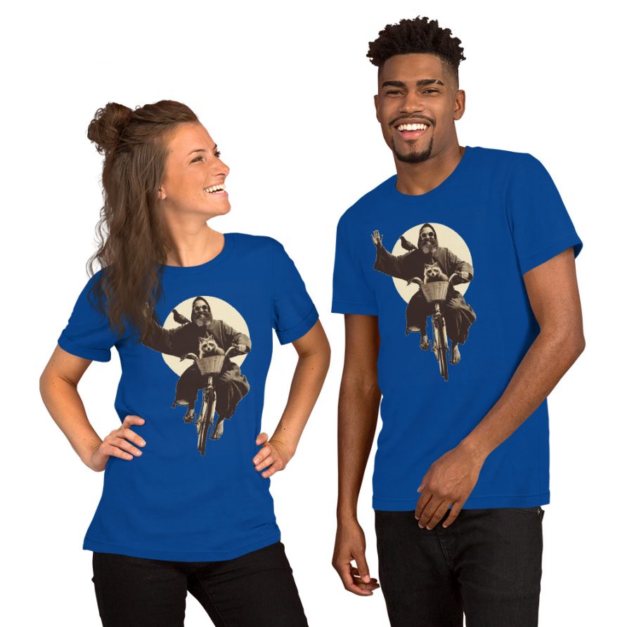 St. Francis Unisex t-shirt - TRUE ROYAL - Image 4