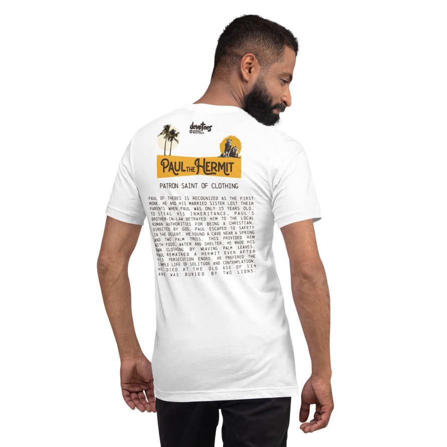 Paul the Hermit Unisex t-shirt - WHITE - Image 2