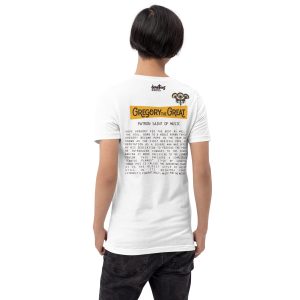 Gregory the Great Unisex t-shirt - WHITE - Image 3