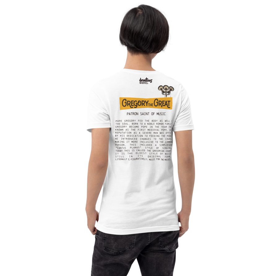 Gregory the Great Unisex t-shirt - WHITE - Image 3