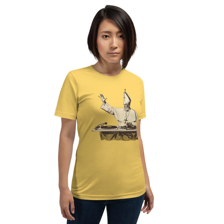 Gregory the Great Unisex t-shirt - YELLOW - Image 4