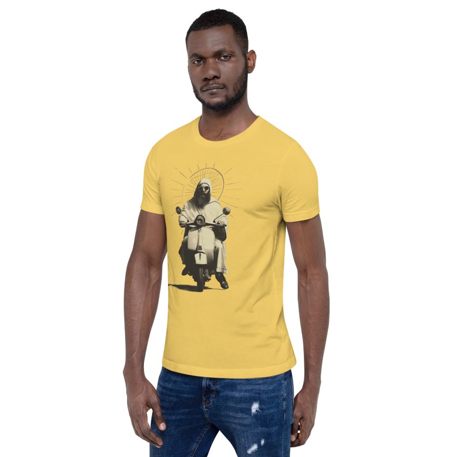 St. Christopher Unisex t-shirt - YELLOW - Image 2